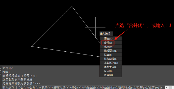 CAD 如何快速合并散乱线段图形-直线圆弧合并成一条多段线教程